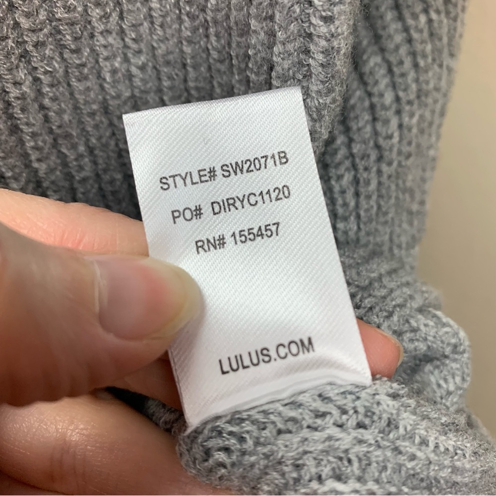 Lulus NWT Sheerah Turtleneck Heather Grey Midi Knit Sweater Dress - Picture 13 of 16